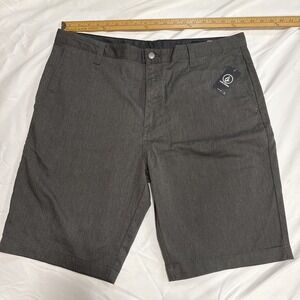 Volcom Shorts Mens 38 Charcoal Heather Gray Vmonty Stretch 22 NEW